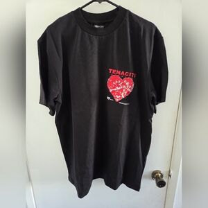 Tenaciti One Love Crewneck - Premium Black Graphic Tee NWT Sz Large